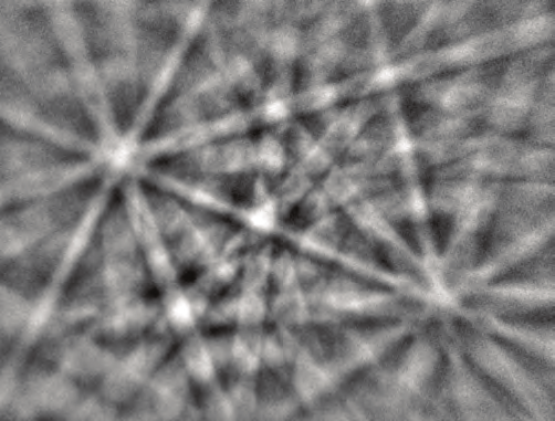 Fig. 13b. EBSD pattern from zinc